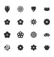 flower icon set vector image