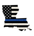 state louisiana police support flag vector image vector image