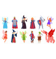 fairy tale clipart medieval magician characters vector image vector image