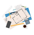 apartment plan view vector image