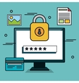 online security password data graphic vector image