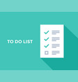 to do checklist or planning list tasks vector image
