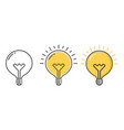 bulb icons vector image