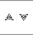 initial abstract letter a logo template vector image