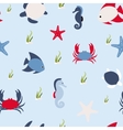 seamless pattern in marine style vector image