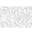 topography map on white background contour line vector image