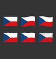 czech flag set official colors and proportion vector image vector image