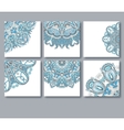 collection of decorative floral greeting cards vector image