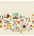 science seamless pattern in flat design style vector image