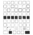 hand drawn squares vector image vector image