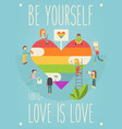lgbt people community poster vector image