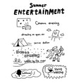 summer entertainment poster hand drawn sketch vector image