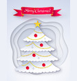 postcard of decorated fir tree vector image