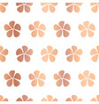 simple copper foil flowers seamless pattern vector image