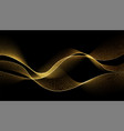 abstract shiny color gold wave design element vector image