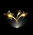 golden stars logo icon academy award vector image vector image