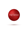 realistic christmas ball with shadows vector image