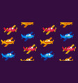 8 bit pixel plane light aircraft with a propeller vector image vector image