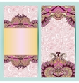 decorative label card for vintage design ethnic vector image