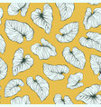 falling palm leaves repeat pattern vector image