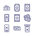 set star ticket icon design logo template vector image