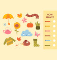 counting game for preschool children vector image vector image