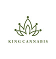 marijuana cannabis for cbd logo design vector image