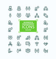 set of fine line icons vector image