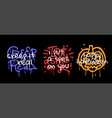 slogans for celebrating of happy halloween vector image