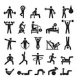 sport training workout icon fitness exercising vector image