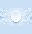 abstract hexagons lines technology background vector image