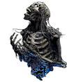 horror skeleton vector image vector image
