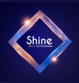 shining banner with gold dust futuristic light vector image