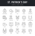 set line icons saint patricks day vector image