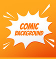 comic speech bubble burst on orange background vector image