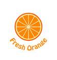 fresh orange slice flat icon vector image vector image