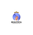 logo beautiful gradient colorful style vector image