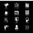 business and time icons vector image vector image