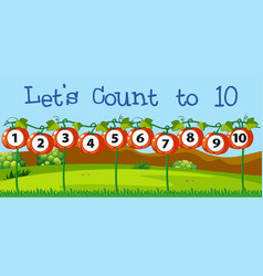 Lets Count Number To Ten Royalty Free Vector Image Lets Count Number To Ten Royalty Free Vector Image