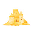 sandy castle isolated icon or clipart vector image