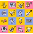 set music icons line art rock jazz punk vector image vector image