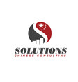 china solutions business logo designs simple vector image vector image