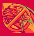 eagle head mascot design vector image