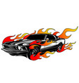 vintage car hot rod garage hotrods carold vector image vector image