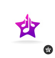 music star logo vector image