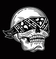 Cowboy skull with handguns Royalty Free Vector Image