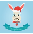 christmas cute forest hare bunny rabbit head logo vector image