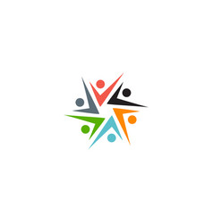 Community people organization logo icon template Vector Image