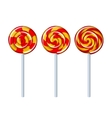 delicious colorful lollipop collection vector image