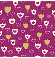 seamless pattern wirh tulips and grass vector image vector image
